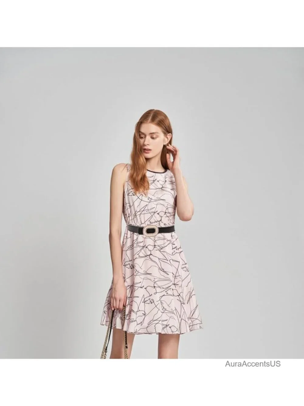 Elegant Rhinestone Buckle Skinny Leather Adjustable Belt for Jeans Dresses Pants